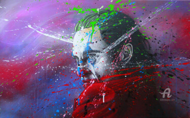 Schilderij getiteld "Joker portrait" door Art De Noé, Origineel Kunstwerk, Acryl