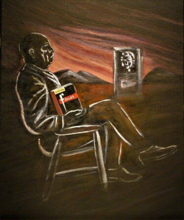 Painting titled "Oswald Spengler – T…" by Noël Van Hoof, Original Artwork, Oil