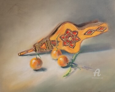 "Moroccan air blower" başlıklı Resim Tatiana Le Metayer tarafından, Orijinal sanat, Pastel