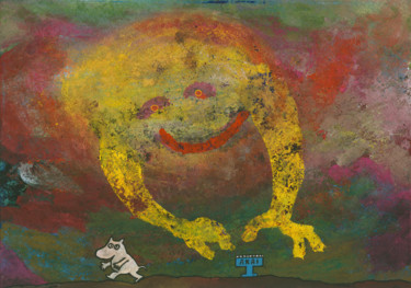 Картина под названием ""Муми-тролль встреч…" - Денис Александрович, Подлинное произведение искусства, Гуашь