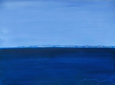 「PAYSAGE MARIN BRETON」というタイトルの絵画 Norbert Engelによって, オリジナルのアートワーク, アクリル ウッドパネルにマウント