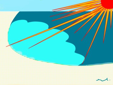 Arts numériques intitulée "SOUS LE SOLEIL EXAC…" par Norbert Engel, Œuvre d'art originale, Peinture numérique