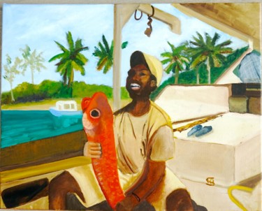 "fisherman.jpg" başlıklı Tablo Noreen Schumann tarafından, Orijinal sanat, Petrol