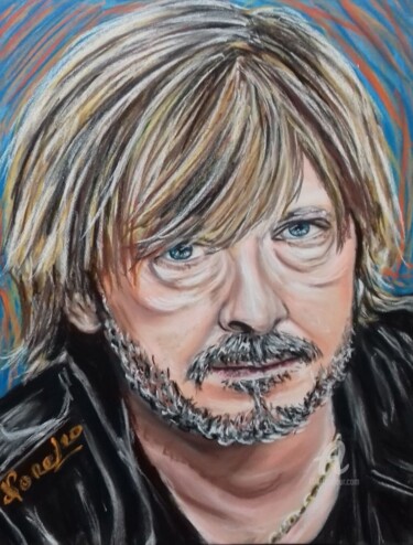 Drawing titled "Renaud" by Norel, Original Artwork, Pastel