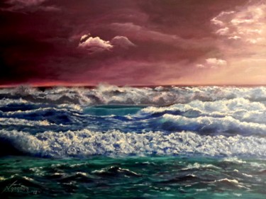 Painting titled "Sandy" by Normand Gagnon, Original Artwork