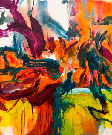 Картина под названием "Vanishing Forest" - Norris Yim, Подлинное произведение искусства, Акрил Установлен на Деревянная рама…