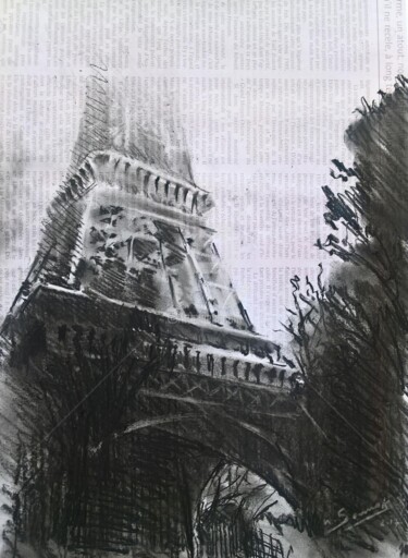 Drawing titled "tour-eiffel.jpg" by N.Samak, Original Artwork