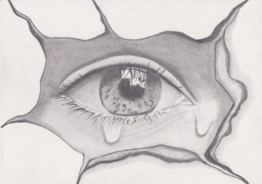 Dessin intitulée "Mystic Eye" par Novice Art, Œuvre d'art originale, Graphite