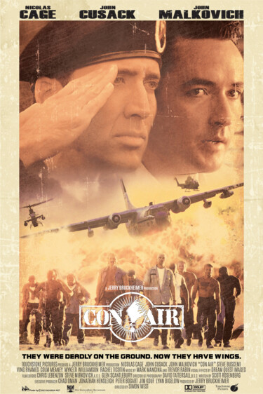 Arte digital titulada "Con Air.1997" por Nuansa Art, Obra de arte original, Trabajo Digital 2D