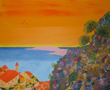 Schilderij getiteld "Bella Corsica" door Nyls  Eliot, Origineel Kunstwerk, Olie