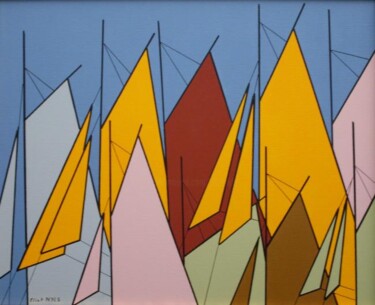 Peinture intitulée "Lovely sails" par Nyls  Eliot, Œuvre d'art originale, Acrylique