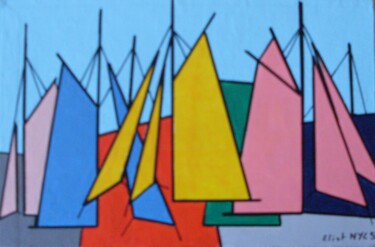 Pintura titulada "Voiles colorées" por Nyls  Eliot, Obra de arte original