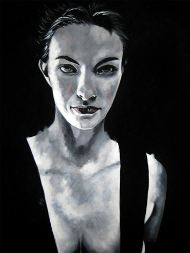 Peinture intitulée "Elizabeth #1 (PORTR…" par Nymira Gray, Œuvre d'art originale, Acrylique