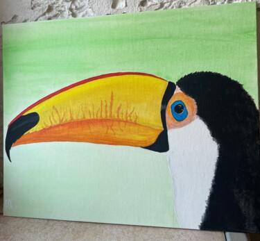 Painting titled "Toucan" by Nyra Lowe, Original Artwork, Acrylic