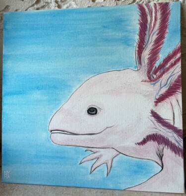 Pittura intitolato "Axolotl" da Nyra Lowe, Opera d'arte originale, Acrilico