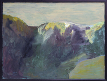 Malarstwo zatytułowany „Landscape - III” autorstwa Oana-Maria Paul, Oryginalna praca, Olej Zamontowany na Drewniana rama nos…