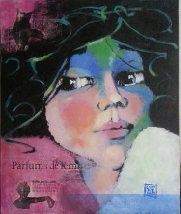 Schilderij getiteld "parfum de femme" door Odile Chodkiewicz, Origineel Kunstwerk, Acryl