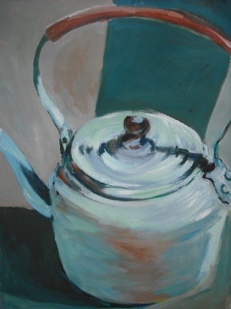 Painting titled "Kettle" by Odad, Original Artwork, Oil