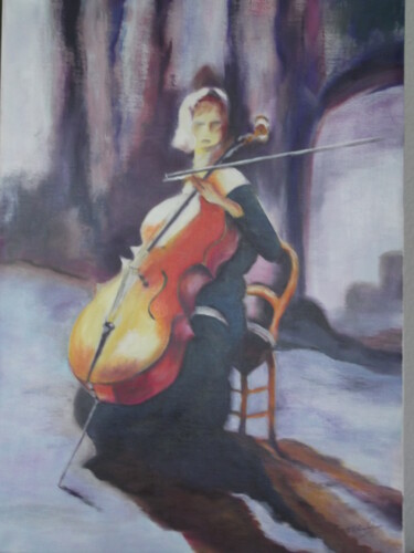 Картина под названием "Sur scène" - Odette Carre (Etchevers M-J), Подлинное произведение искусства, Масло Установлен на Дере…