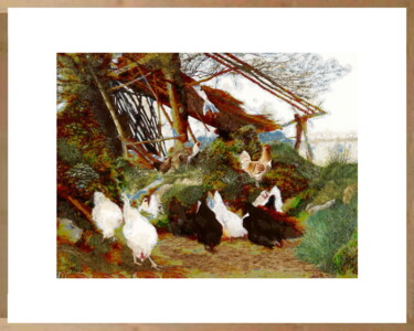 Painting titled "peinture numérique…" by Odile Pradat, Original Artwork, 2D Digital Work Mounted on artwork_cat.