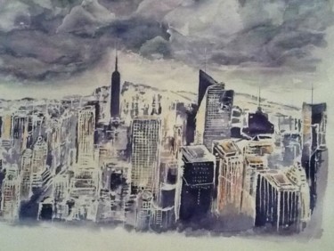 Peinture intitulée "New York" par Ode, Œuvre d'art originale, Huile