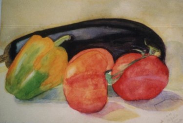Painting titled "Vegetables" by Mikala Lykke, Original Artwork