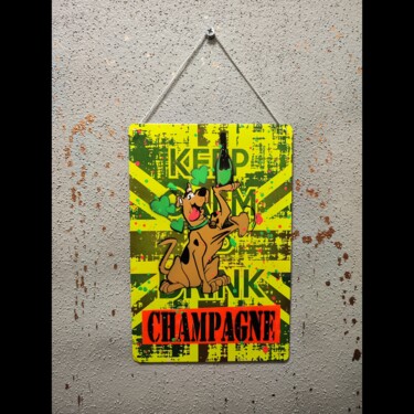 Painting titled "Champagne  1" by Daveschloffi, Original Artwork, Spray paint
