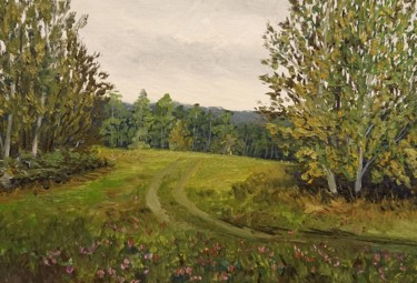 Painting titled "Bischofsgrün Landsc…" by Olga Hanns (O. Hanns), Original Artwork, Oil