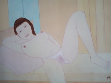 Картина под названием "nu érotique - eroti…" - Pulsart, Подлинное произведение искусства