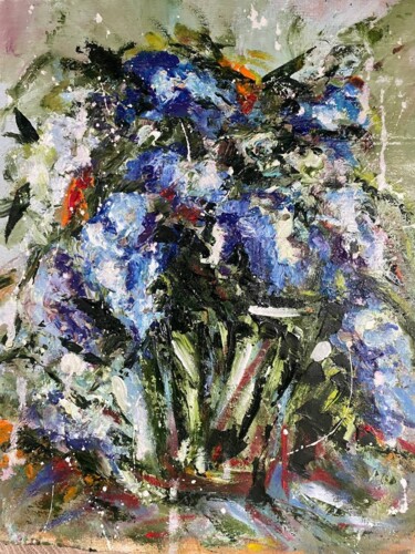 Картина под названием "Lilac" - Oksana Almiz, Подлинное произведение искусства, Масло
