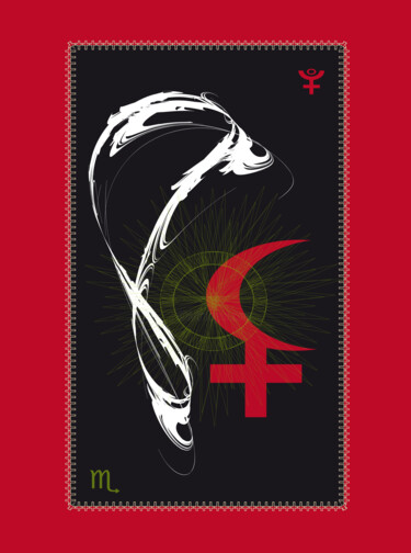 Artes digitais intitulada "Cobra. Lilith, astr…" por Oksana Budnichenko, Obras de arte originais, Trabalho Digital 2D