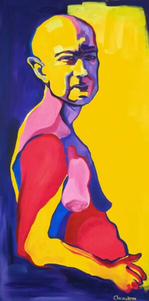 Painting titled "Марине" by Oksana Chumakova, Original Artwork, Acrylic