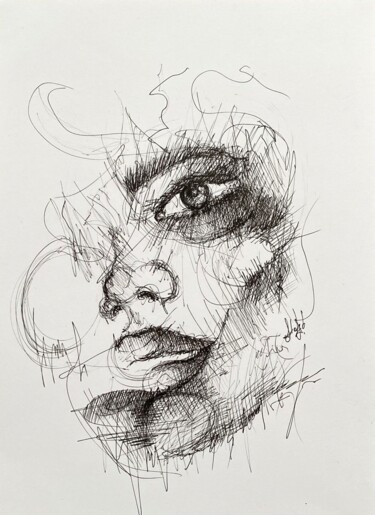 Drawing titled "Untitled #23" by Oksana Floyd, Original Artwork, Ink