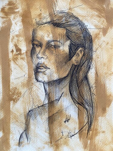 Drawing titled "From femininity ser…" by Oksana Floyd, Original Artwork, Ink