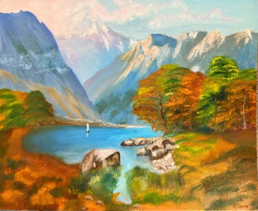 Malerei mit dem Titel "Landscape .Original…" von Oksana Harris, Original-Kunstwerk, Öl