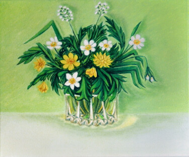 제목이 "Spring fresh in gla…"인 미술작품 Oksana Kulik로, 원작, 기름 나무 들것 프레임에 장착됨