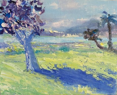 Painting titled "Springtime on the s…" by Oksana Lukonina, Original Artwork, Oil