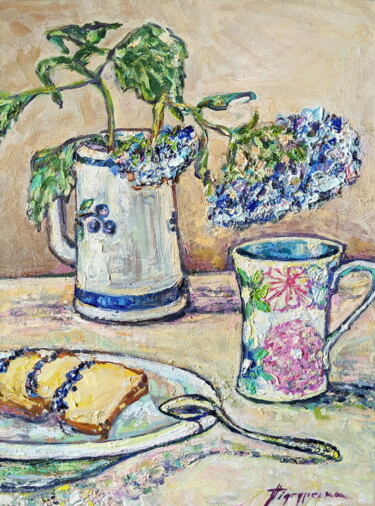 Картина под названием "Morning" - Oksana Pidhurska, Подлинное произведение искусства, Масло Установлен на Деревянная рама дл…