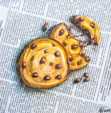Ζωγραφική με τίτλο "Cookie Painting Cho…" από Oksana Shevchenko, Αυθεντικά έργα τέχνης, Παστέλ