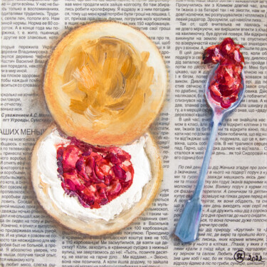 「Bread Painting Dess…」というタイトルの絵画 Oksana Shevchenkoによって, オリジナルのアートワーク, オイル