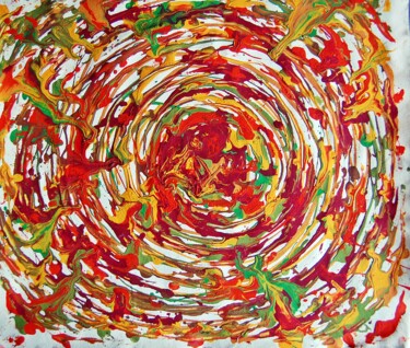 Pittura intitolato "Circle 4" da Oksana Sobol (Ksani), Opera d'arte originale, Acrilico