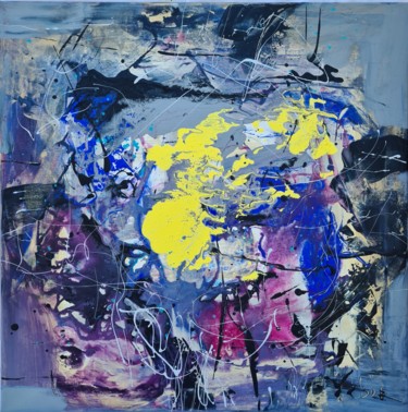 "Abstract 4" başlıklı Tablo Oksana Veber tarafından, Orijinal sanat, Akrilik Ahşap Sedye çerçevesi üzerine monte edilmiş