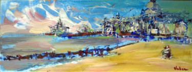 Peinture intitulée "Eastbourne" par Oksana Veber, Œuvre d'art originale, Huile Monté sur Châssis en bois
