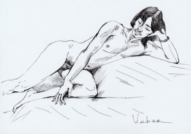 Drawing titled "Drawing, live model" by Oksana Veber, Original Artwork, Other
