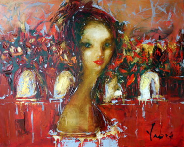 Картина под названием "Alba" - Oksana Veber, Подлинное произведение искусства, Масло Установлен на Деревянная рама для носил…