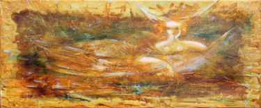 Malerei mit dem Titel "Mermaid" von Oksana Veber, Original-Kunstwerk, Öl Auf Keilrahmen aus Holz montiert