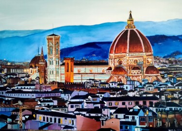 Malerei mit dem Titel "La Bella Firenze" von Oksana Zaskotska, Original-Kunstwerk, Öl Auf artwork_cat. montiert