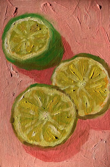 Schilderij getiteld "Lime" door Olga Karlina (Olga Karlina), Origineel Kunstwerk, Olie