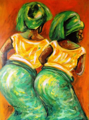 Painting titled "celebration-of-life…" by Olaoluwa Smith, Original Artwork, Oil