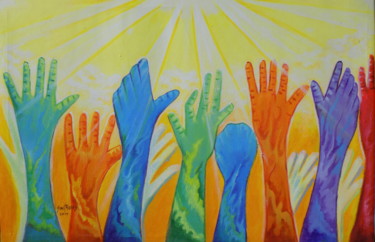 Malarstwo zatytułowany „healing-hands.jpg” autorstwa Olaoluwa Smith, Oryginalna praca, Akryl